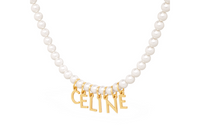 CELINE Brass Necklaces Women's Elephant Ivory White/Gold