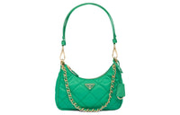 PRADA Fabric Handbags Shoulder Bags Women's Mint Green