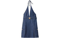 MIU MIU FW23 Slip Dresses Women's Blue