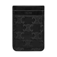 CELINE Calfskin Card Holder Men's Black