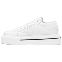 PRADA Macro Low Top Stylish Skateboarding Shoes Women's White