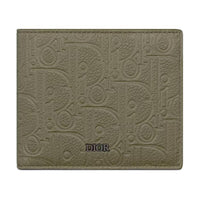DIOR Cow Leather Wallet Men's Khaki