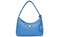 PRADA Hobo Nylon Underarm Handbag, Shoulder Bag Women's Blue