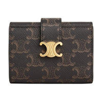 CELINE Victoire Canvas Wallet Regular Women's Brown