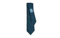 HERMES Mulberry Silk Ties Men's Blue