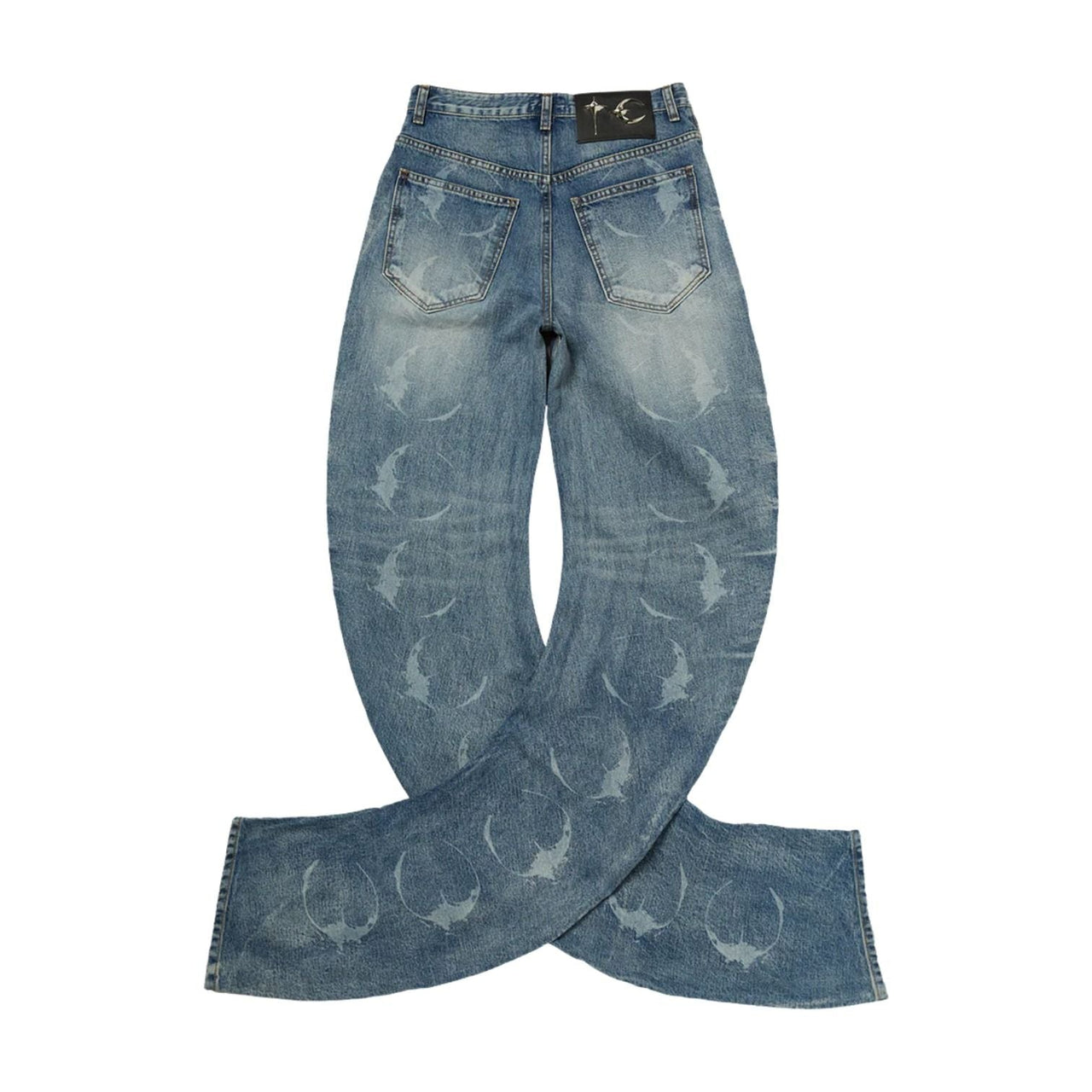 Thug Club Laser Washed Parkour Denim Pants 'Black' TC26PT0102