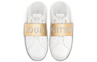 LOUIS VUITTON Frontrow Wrap-toe Slippers Women's White Gold