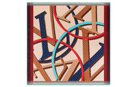 LOUIS VUITTON Silk Scarves Women's Brown