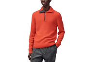 HERMES Cashmere Sweaters Men Orange