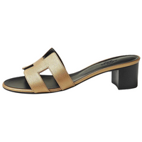 HERMES Oasis Slide Slippers 5cm Women's Gold