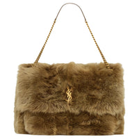 SAINT LAURENT Niki Lambskin Handbag, Shoulder Bag Extra Large Women's Brown