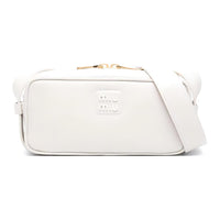 MIU MIU Leather Crossbody Bag Shoulder Bag Women's White