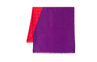 SAINT LAURENT Pre Owned 1980s Colour block Silk Scarf
