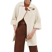 HERMES Jackets Coats Women's Natural White