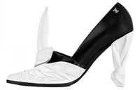 LOUIS VUITTON Slim Heel High Heels 9.5cm Women's Black White
