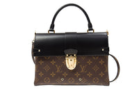 LOUIS VUITTON Canvas With Leather Portable Crossbody Bag Shoulder Bag Medium Size Women's Black/Brown