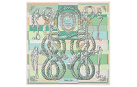 HERMES Silk Scarves Women's Green