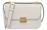 MIU MIU Leather Crossbody Bag Shoulder Bag Women's White