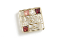 CHANEL Rhinestone Brooches Women's Gold