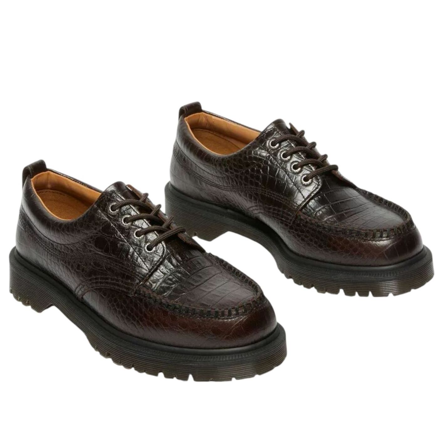(WMNS) Dr. Martens Lowell Crocodile 'Dark Brown' 41008200