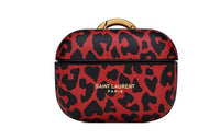 SAINT LAURENT Leather Earphone Case Women's Red