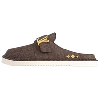 LOUIS VUITTON Easy Wrap-toe Slippers Men's Brown