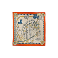 HERMES Silk Knit Scarves Women's Vermilion