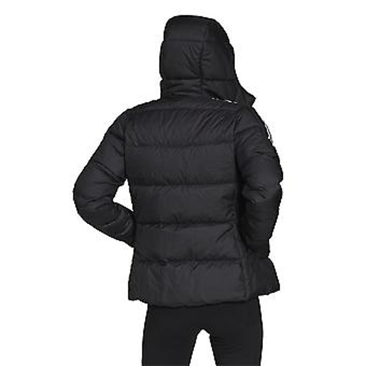(WMNS) adidas Essentials Midweight Down Hooded Jacket Asia Sizing 'Black' GT9175
