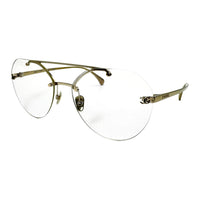 CHANEL Aviator Eyeglass Frames Unisex Gold