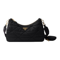 PRADA Recycled Polyamide Shoulder Bag Tubas Women's Black