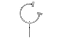 SAINT LAURENT Brass Hole Key Ring Bag Accessory Women's Silver