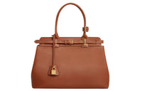 CELINE Calfskin Handbag Regular Women's Brown