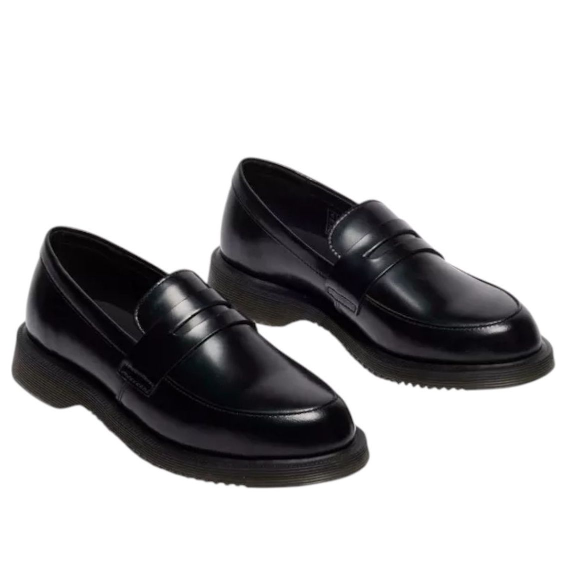 (WMNS) Dr. Martens Temara Polished Smooth Leather Loafers 'Black' 41359001