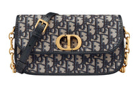 DIOR 30 Montaigne Fabric Shoulder Bag Crossbody Bag Regular Women's Blue