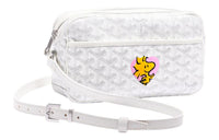 GOYARD Cap-Vert Canvas With Leather Camera Bag Shoulder Bag Crossbody Bag Small Size Unisex White/Pink