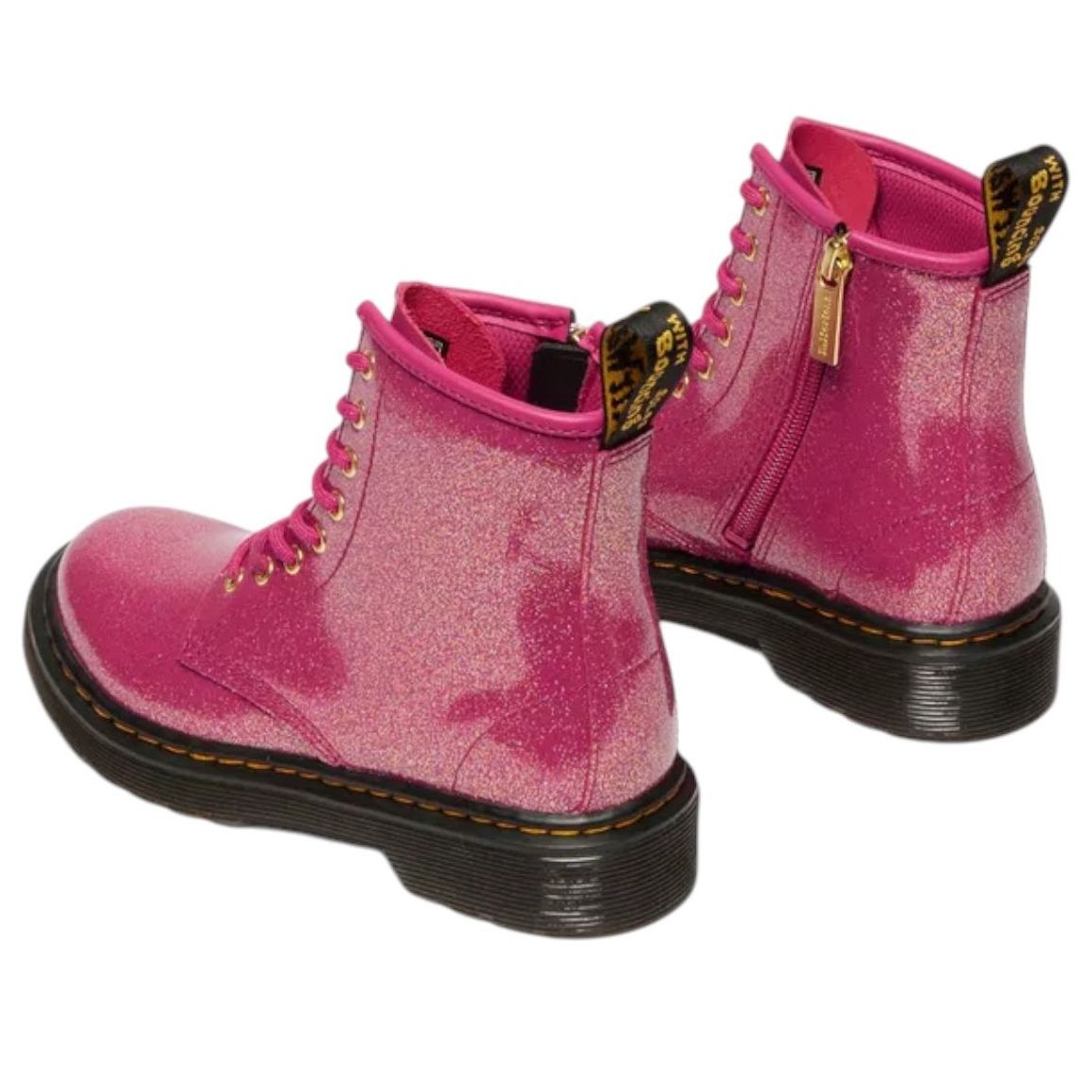 (GS) Dr. Martens 1460 Glitter Patent Leather Boots 'Fuchsia Silver Gold' 41436650