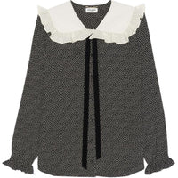SAINT LAURENT Peter Pan collar Polka dot Blouse