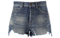 SAINT LAURENT Denim Shorts Women's Blue