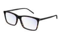 SAINT LAURENT Acetate Square Eyeglass Frames Men's Black