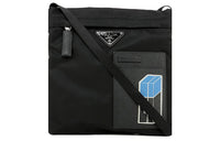 PRADA Polyamide Shoulder Bag Crossbody Bag Men's Black