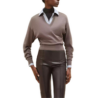 HERMES FW24 Sweater Women's Elephant Gray