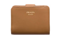 PRADA Leather Wallet Women's Camel