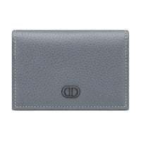 DIOR Grain Calfskin Card Holder Men's Dark Gray