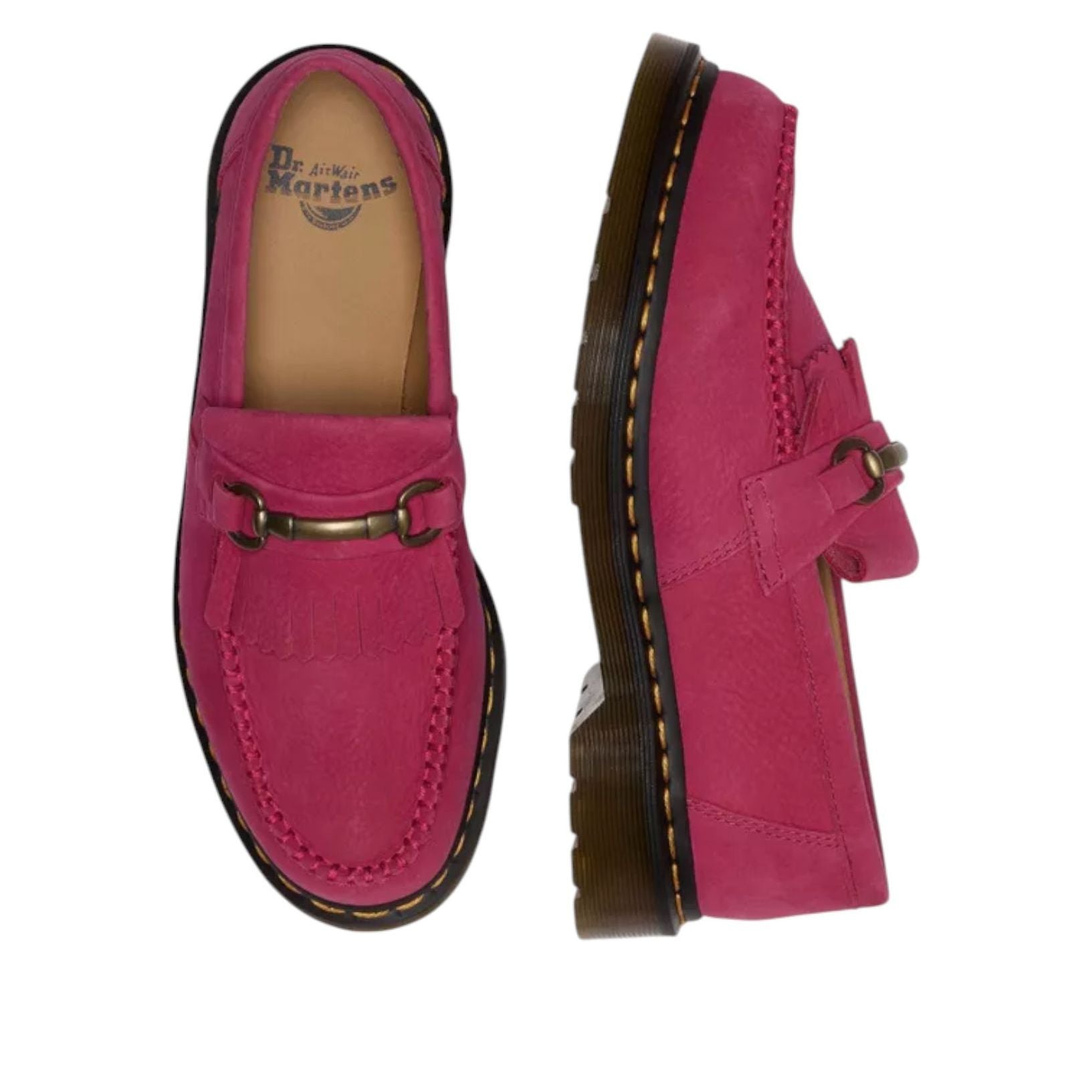 Dr. Martens Adrian Snaffle Milled Nubuck Loafers 'Fuchsia Pink' 41745650