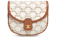 CELINE Cow Leather Shoulder Bag Crossbody Bag Mini Women's Candy Color & White
