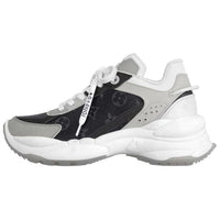 LOUIS VUITTON Run 55 Low-Top Casual Shoes Women's Black Gray Color
