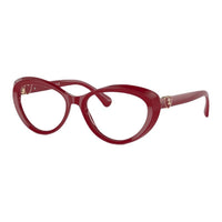 CHANEL Acetate Cat Eye Eyeglass Frames Women's Red