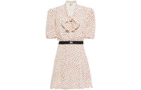 MIU MIU Short-Sleeved Dresses Women's Yellow Red