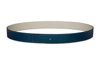 HERMES Leather Belts Women's Dark Blue/Beige