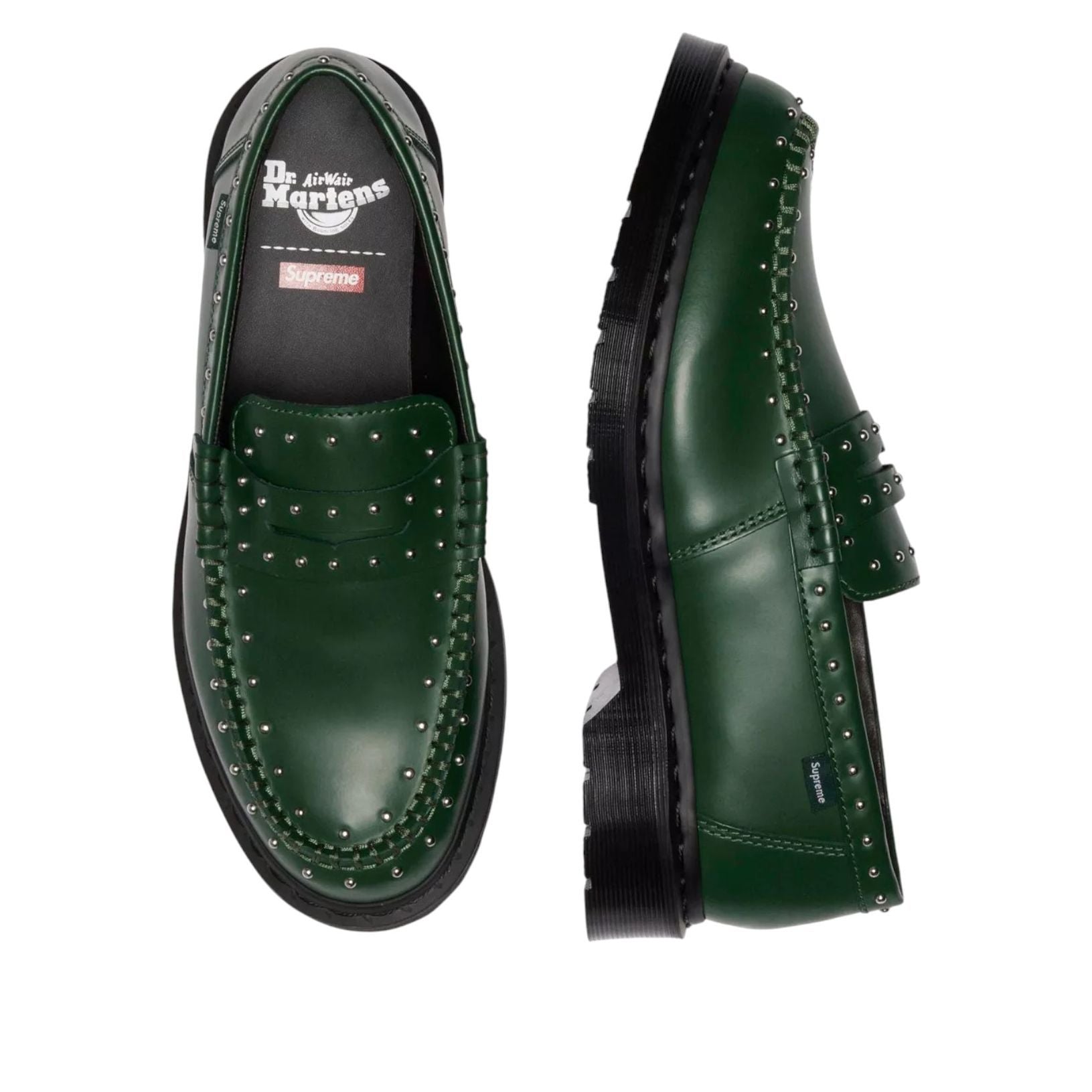 Dr. Martens x Supreme Studded Penton Loafer 'Green' 41873300